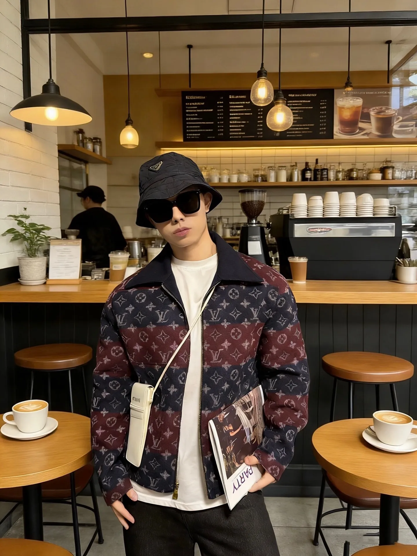 Louis Vuitton/Louis Vuitton 25Fw presbyopic logo double-sided wool jacket
